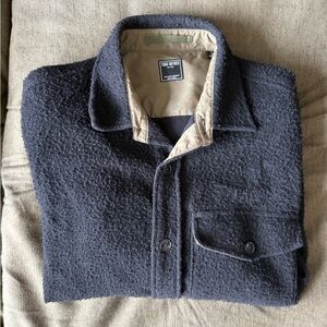 Todd Snyder Men's Black Textured Shirt Jacket